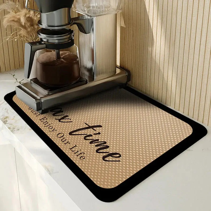 Absorbent Drying Mat for Kitchen - Quickly Absorbs Water, Protects Dishes