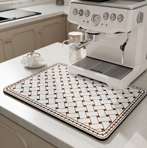 Quick-Drying Diatomaceous Kitchen Mat | Keeps Countertop Dry | Drip Mat