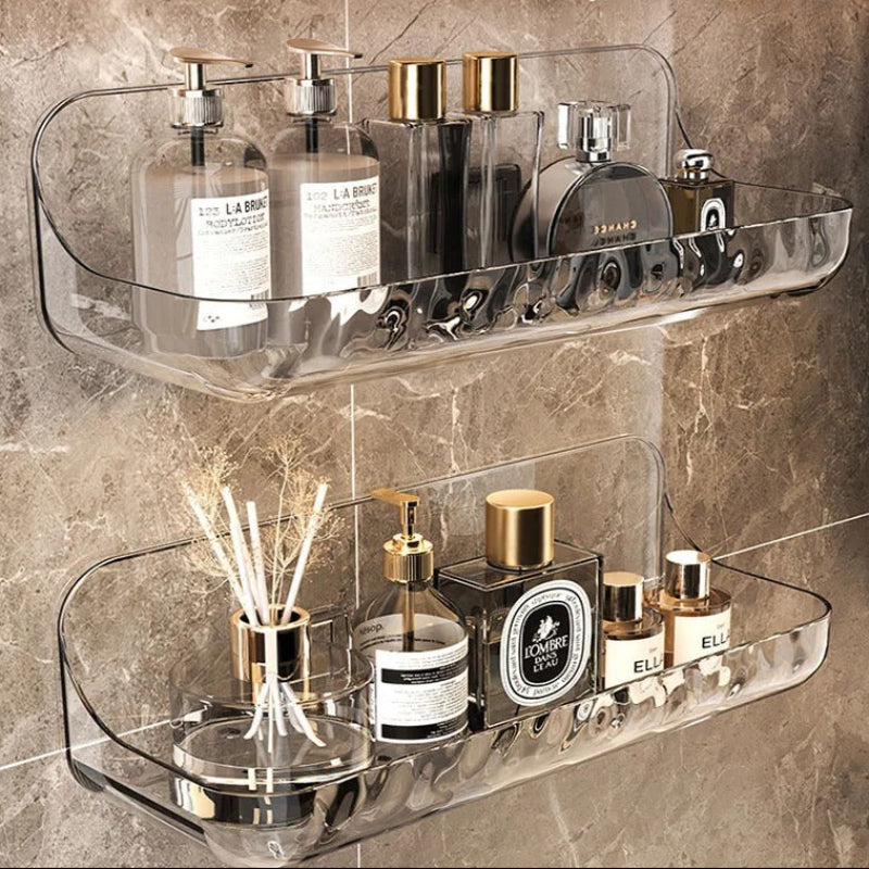 Wall-Mounted Bathroom Organizer - No Drill Required