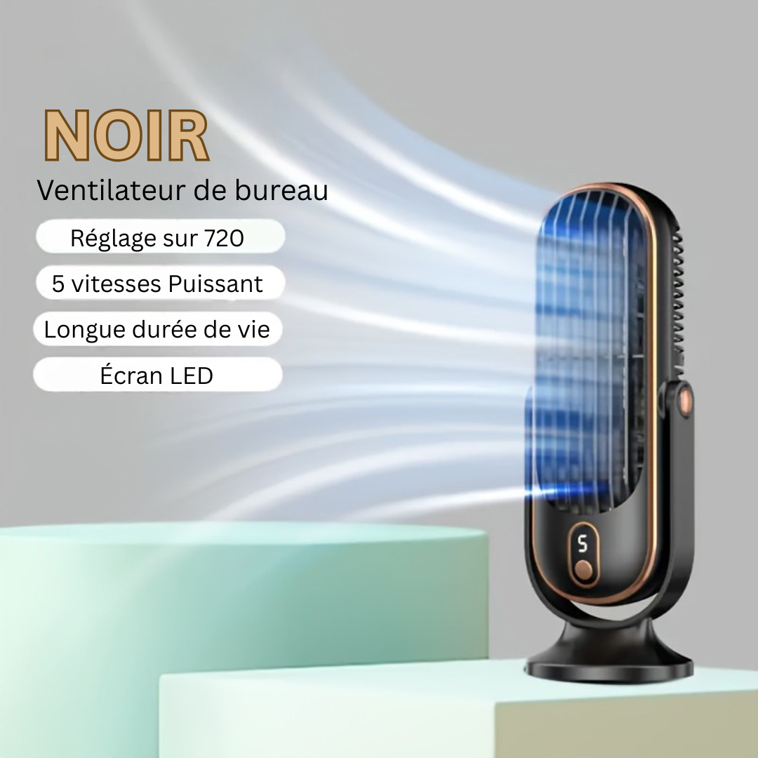 Versatile Airflow Fan | Dual Motor, 720° Pivot, USB Rechargeable & Whisper Quiet for Unmatched Comfort Anywhere