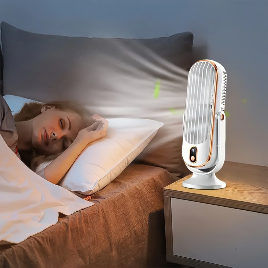 Versatile Airflow Fan | Dual Motor, 720° Pivot, USB Rechargeable & Whisper Quiet for Unmatched Comfort Anywhere