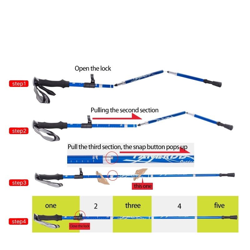 Versatile Adjustable Trekking Poles for Ultimate Stability