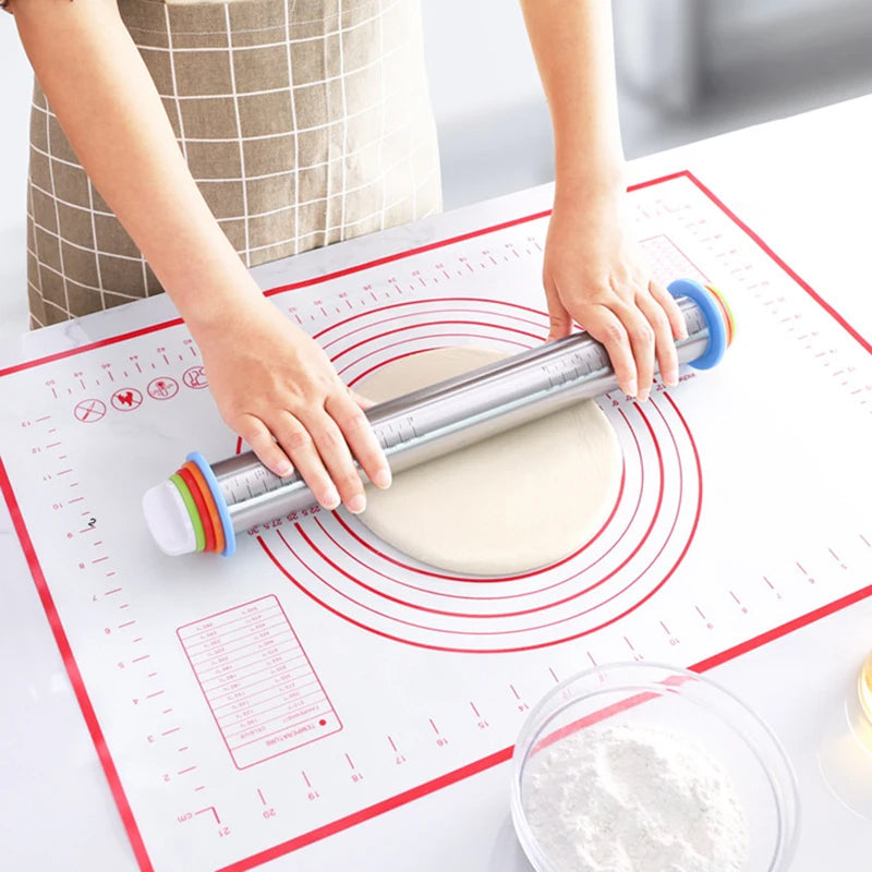 Precision Stainless Steel Dough Roller with Customizable Spacers