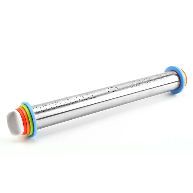 Precision Stainless Steel Dough Roller with Customizable Spacers