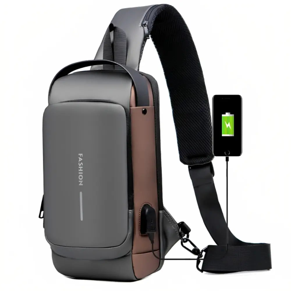 ShieldMate Waterproof Anti-Theft Crossbody Bag with USB Port