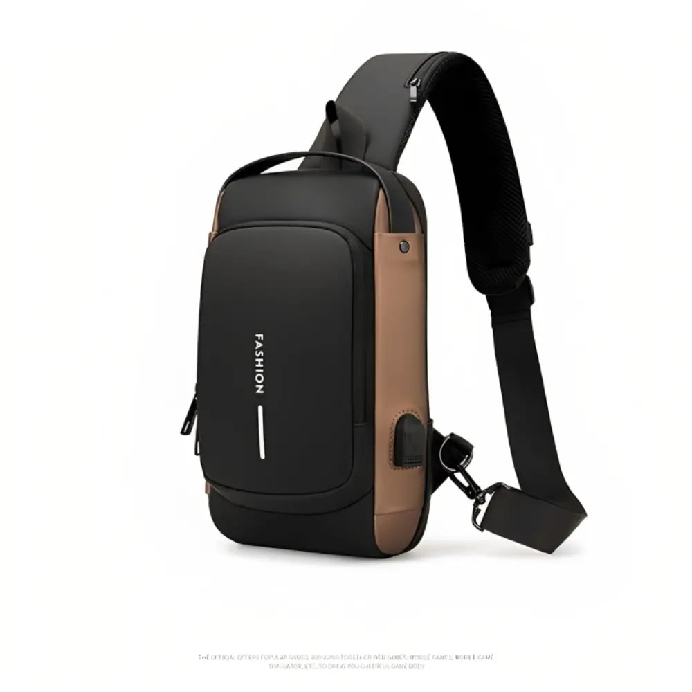 ShieldMate Waterproof Anti-Theft Crossbody Bag with USB Port
