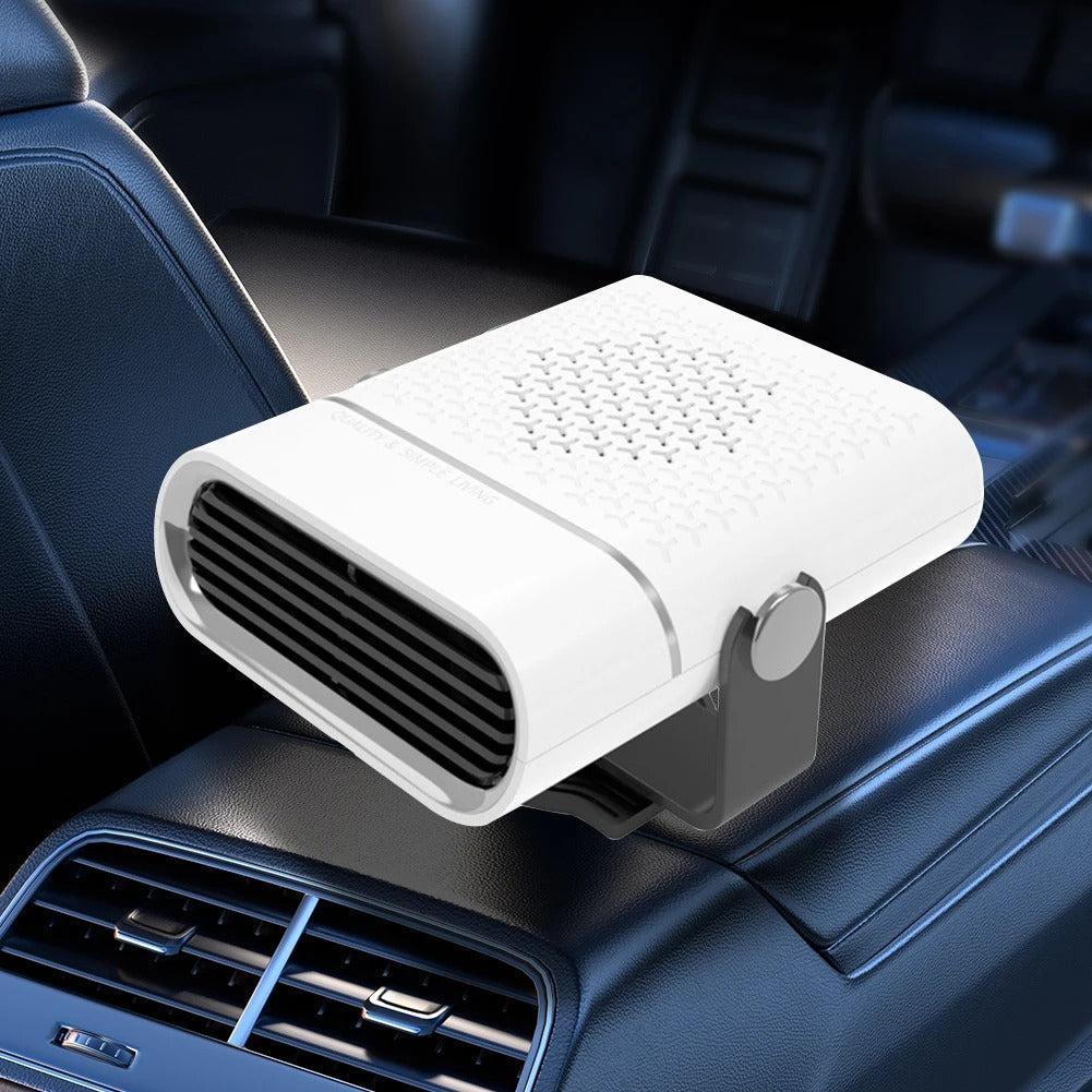 All-Season Vehicle Climate Control Fan with 360° Rotation