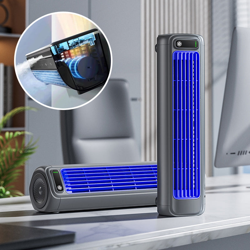 CoolBreeze Portable Rechargeable Mini Air Conditioner Fan