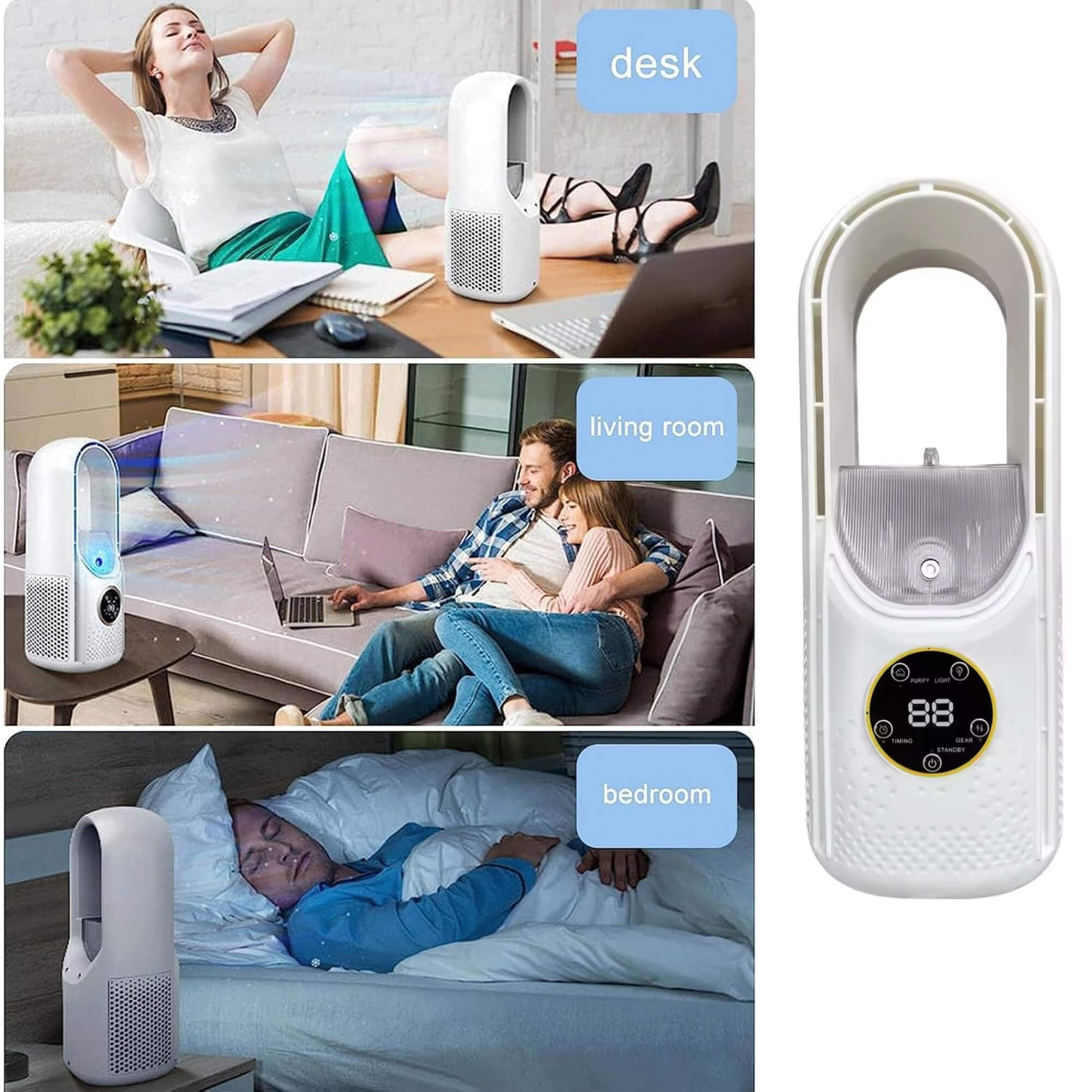 WhisperCool Bladeless Portable Air Cooler: Perfect for Any Space