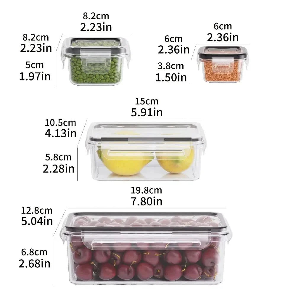 Leak-Proof Storage Containers for Dry Goods and Fresh Produce