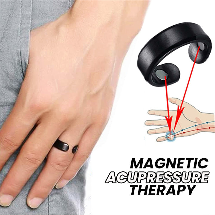 Adjustable Comfort Ring for Hand Massage with Acupressure and Magnetic Therapy