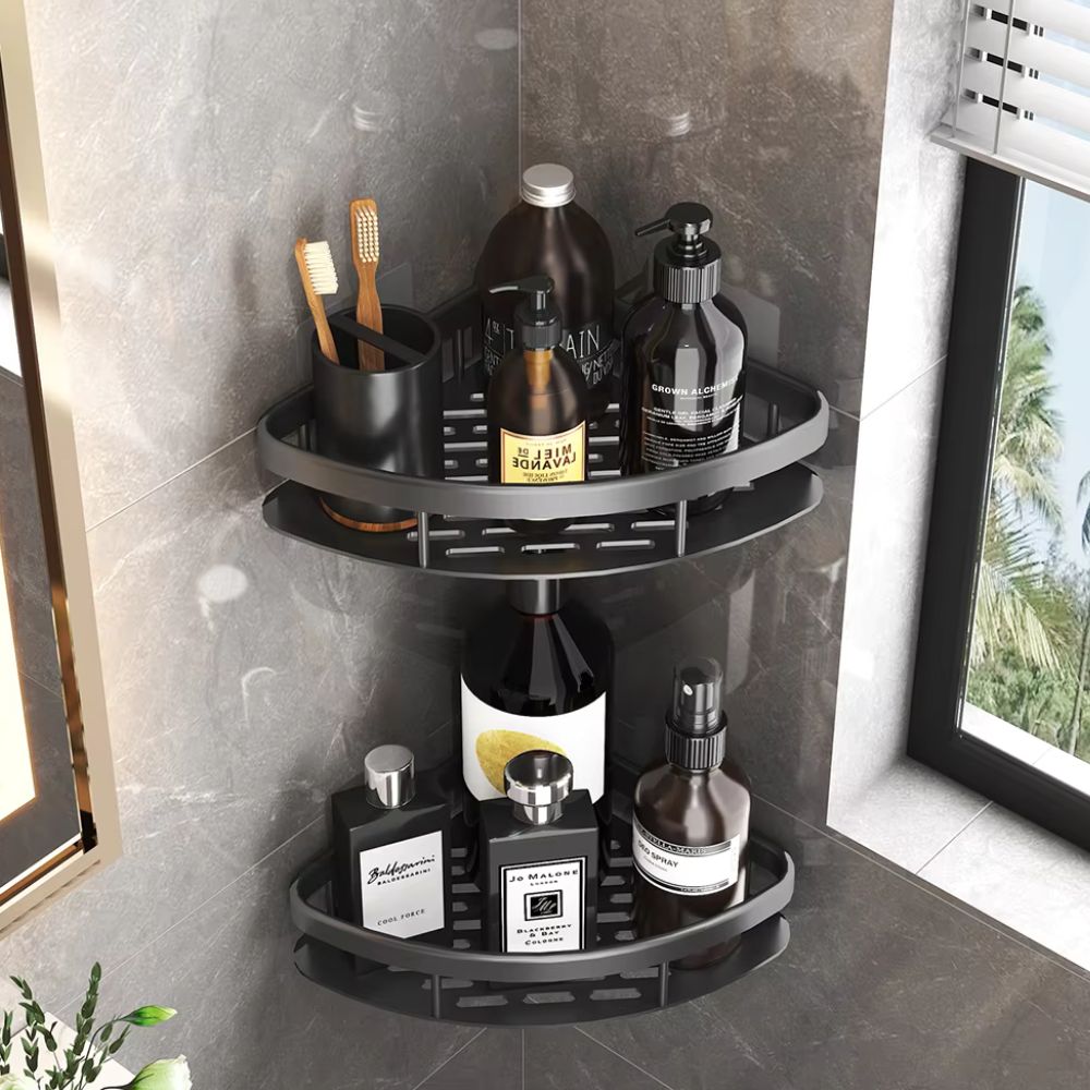 Curved Shower Corner Organizer for Effortless Storage