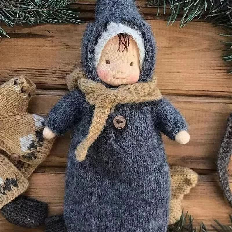 Handcrafted Waldorf Doll Set - Soft Cotton Toy for Children