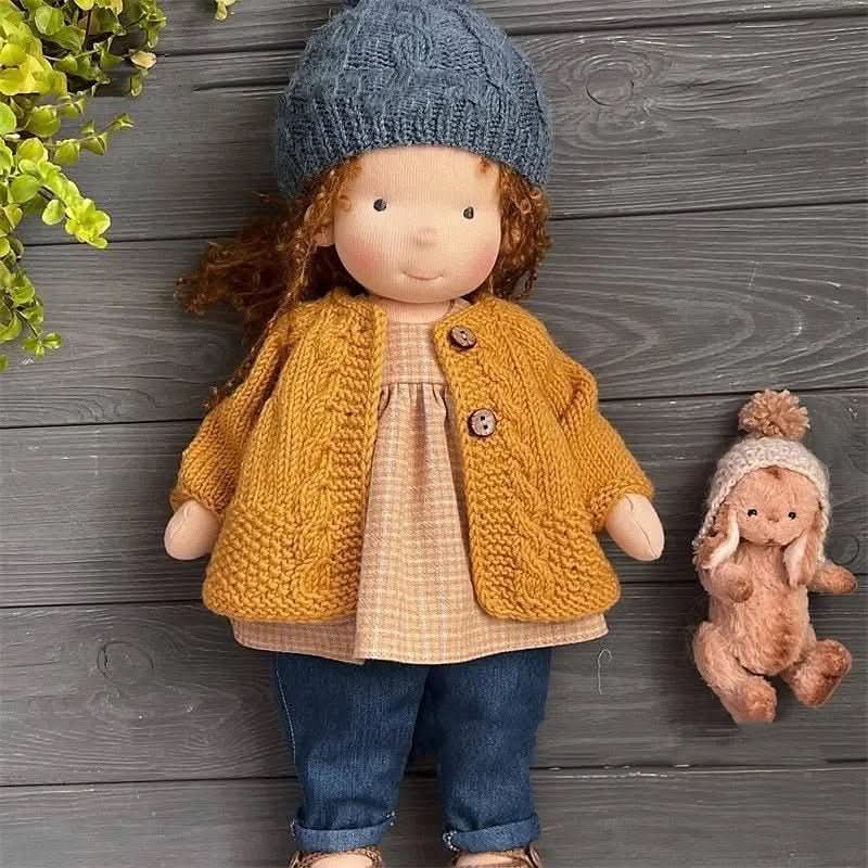 Handcrafted Waldorf Doll Set - Soft Cotton Toy for Children