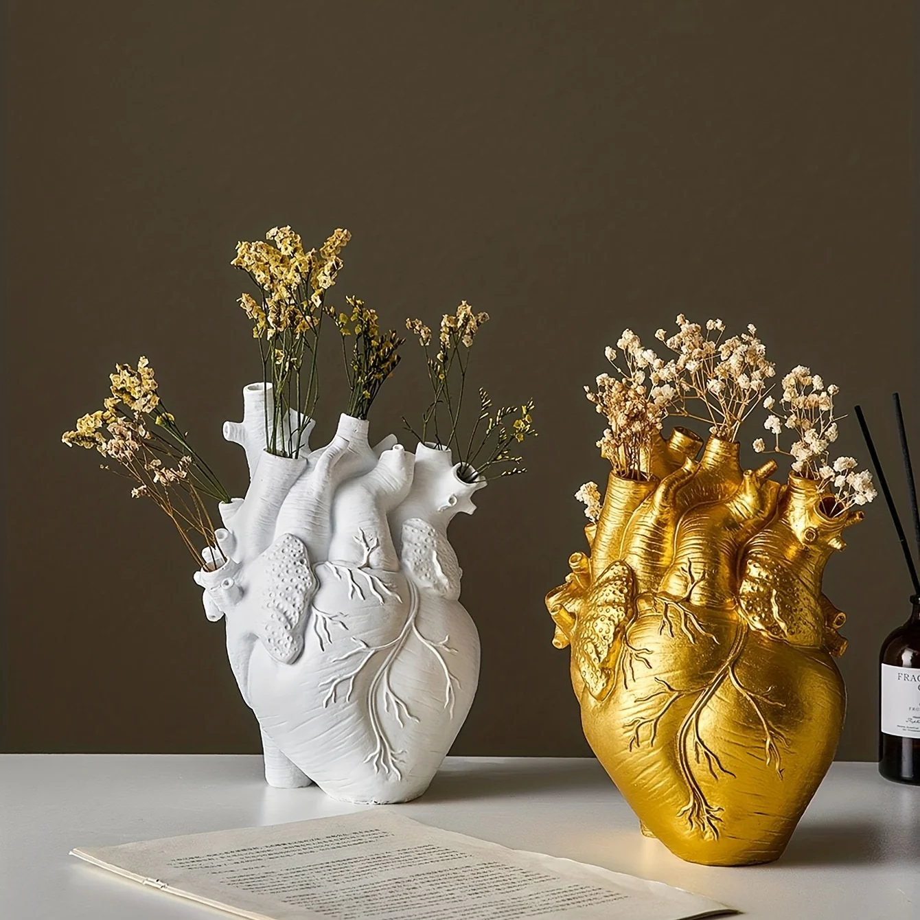 Heart-Shaped Artistic Vase for Floral Arrangements