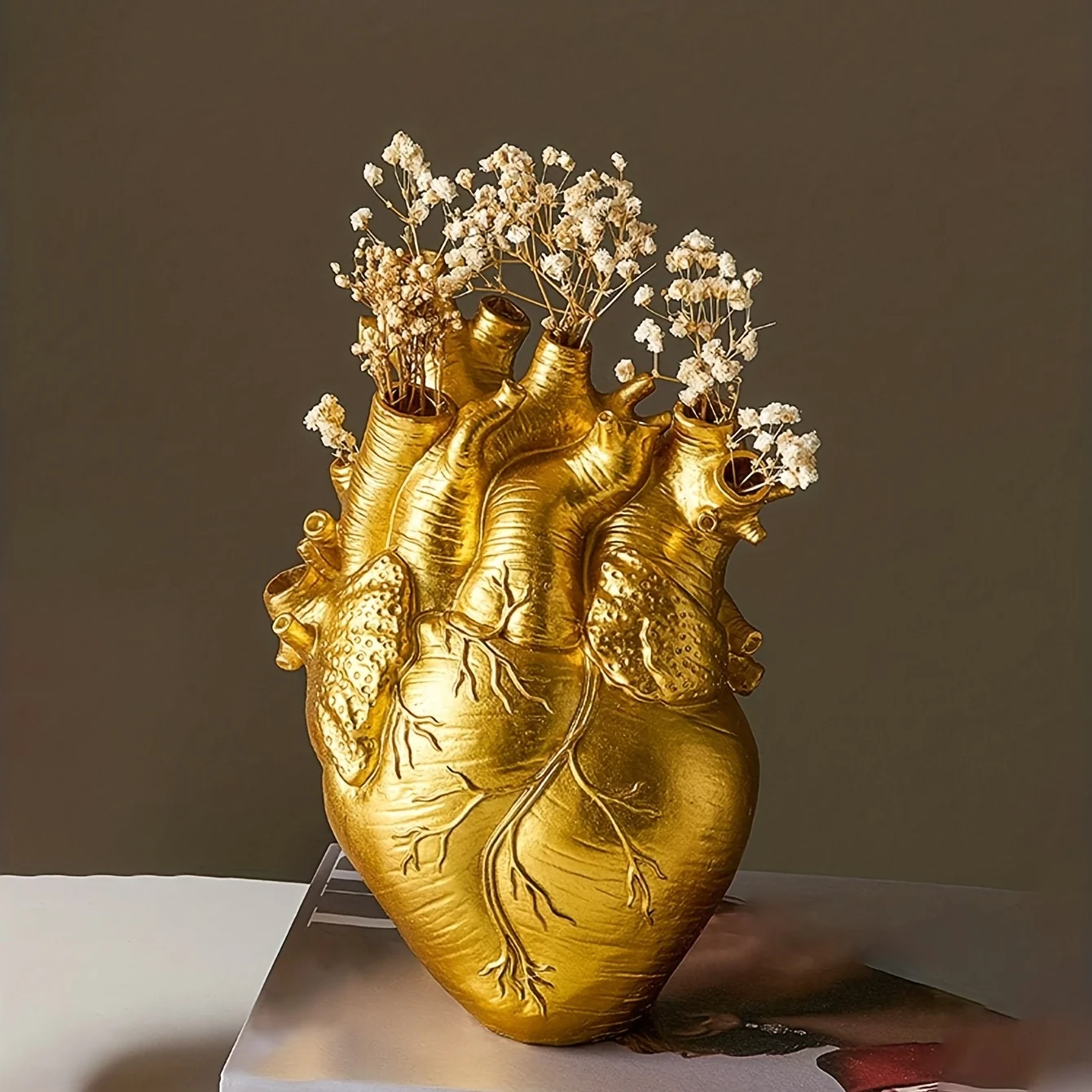 Heart-Shaped Artistic Vase for Floral Arrangements