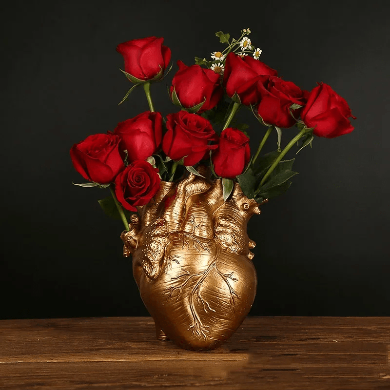 Heart-Shaped Artistic Vase for Floral Arrangements