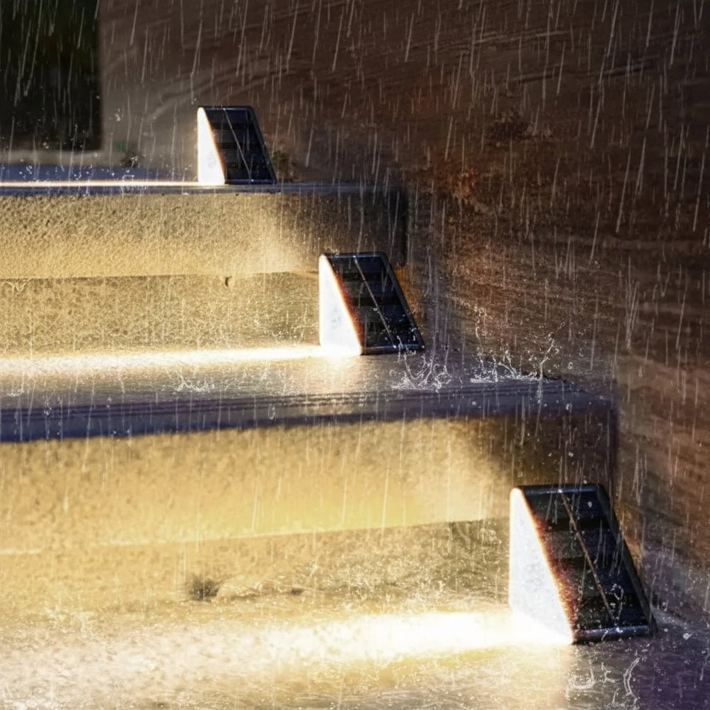 Solar-Powered LED Step Light for Safe Outdoor Navigation