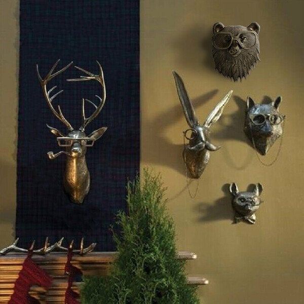 Whimsical Animal Head Wall Art for Unique Home Decor