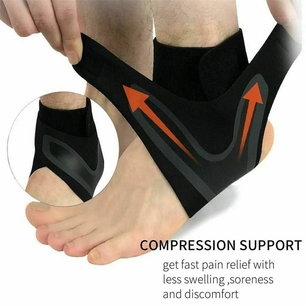 Adjustable Compression Sleeve for Ankle Support and Pain Relief