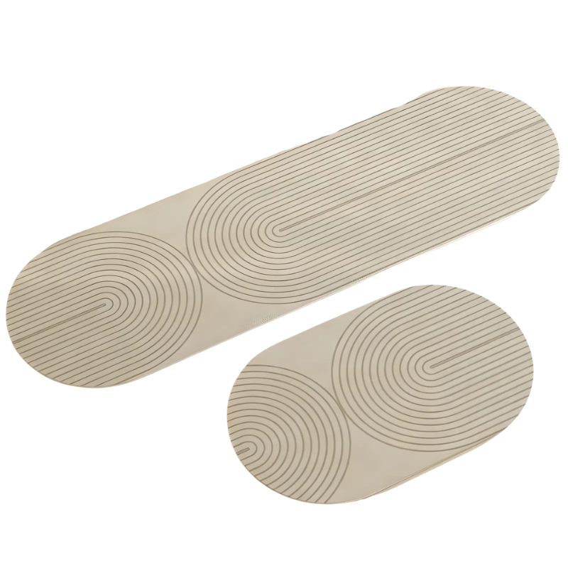 Absorbent Non-Slip Mat with Minimalist Stripe Design