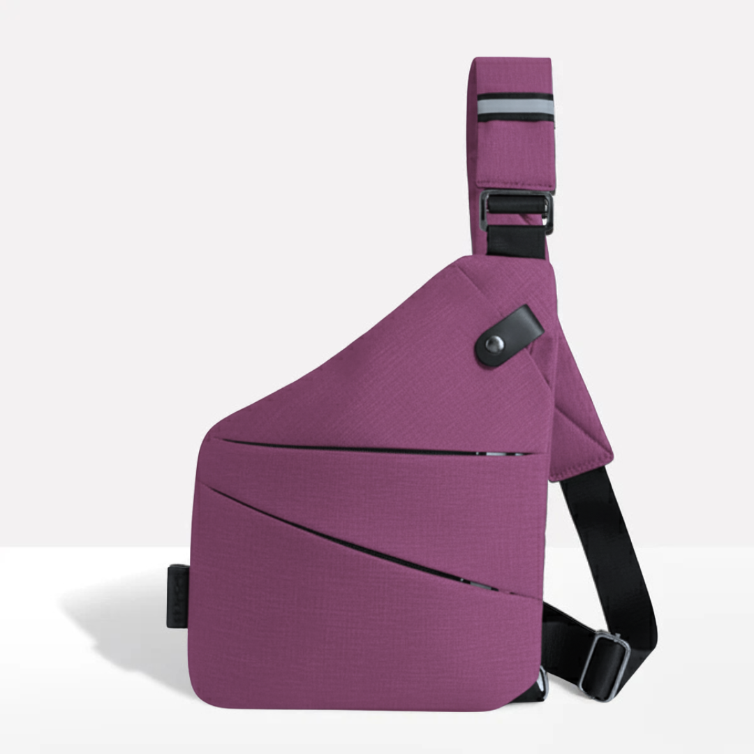 Chic Black Crossbody Bag with RFID Safety and Waterproof Design