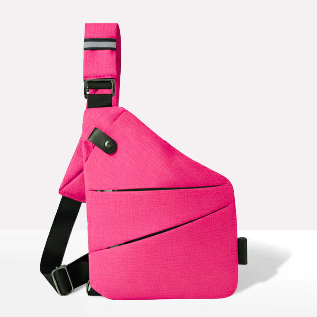 Chic Black Crossbody Bag with RFID Safety and Waterproof Design