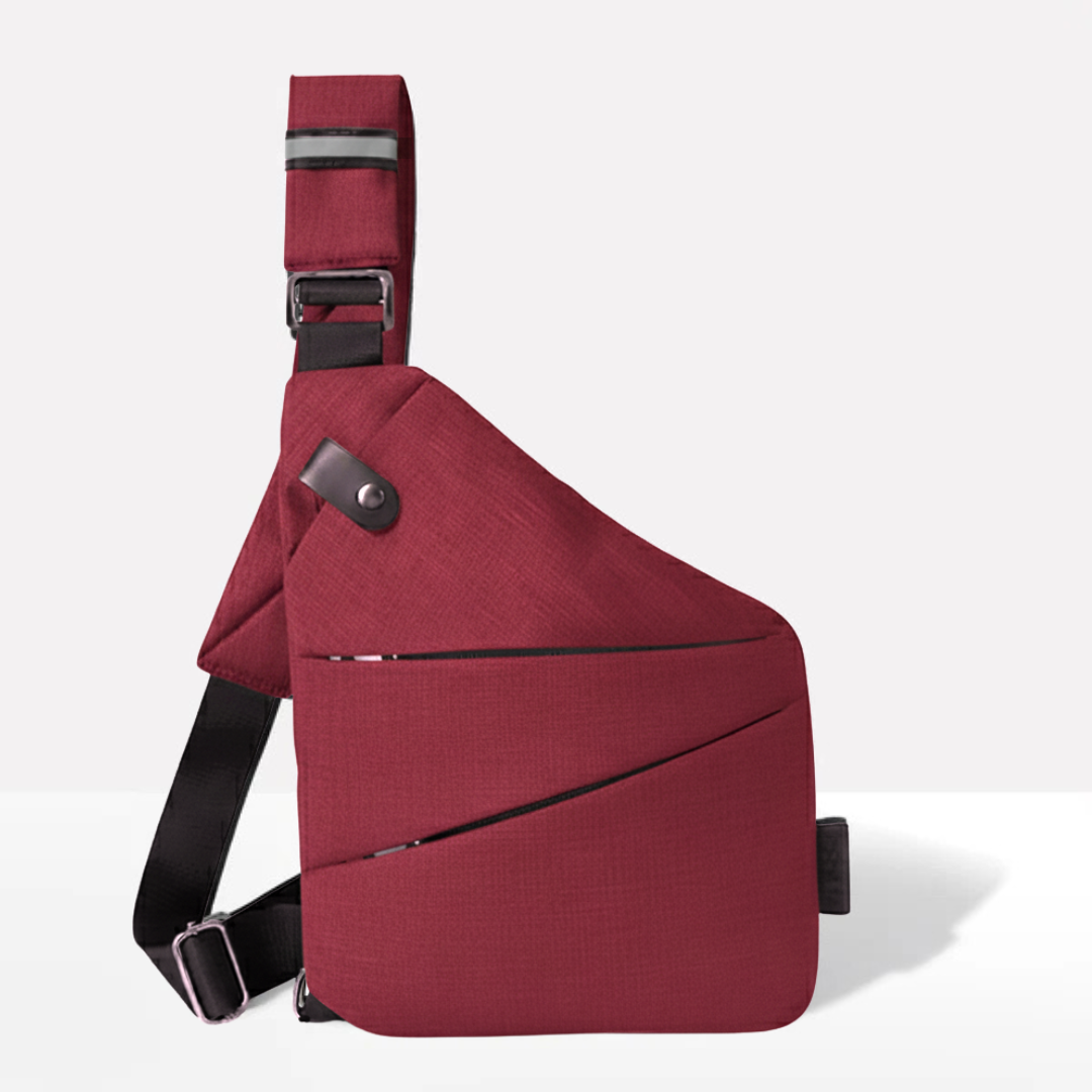 Chic Black Crossbody Bag with RFID Safety and Waterproof Design