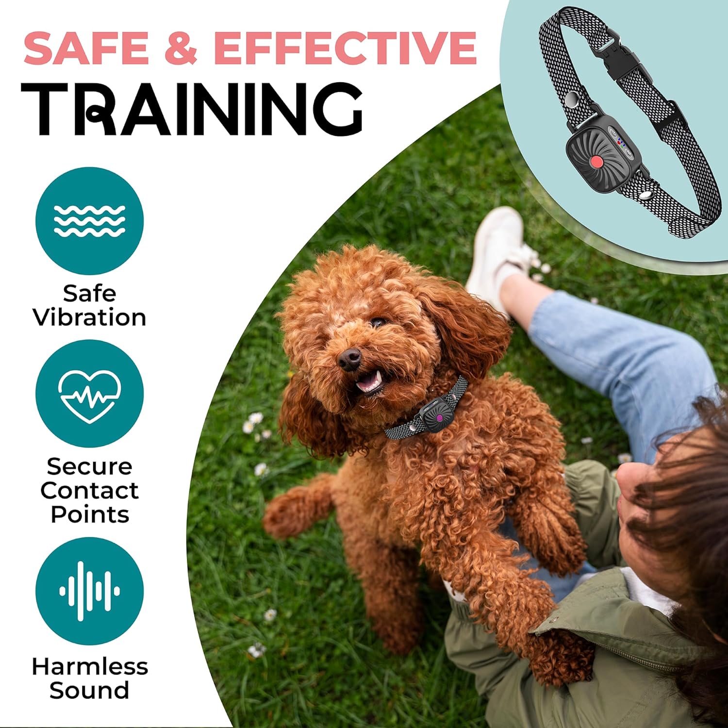 Smart Bark Control Collar with Sound and Vibration Detection