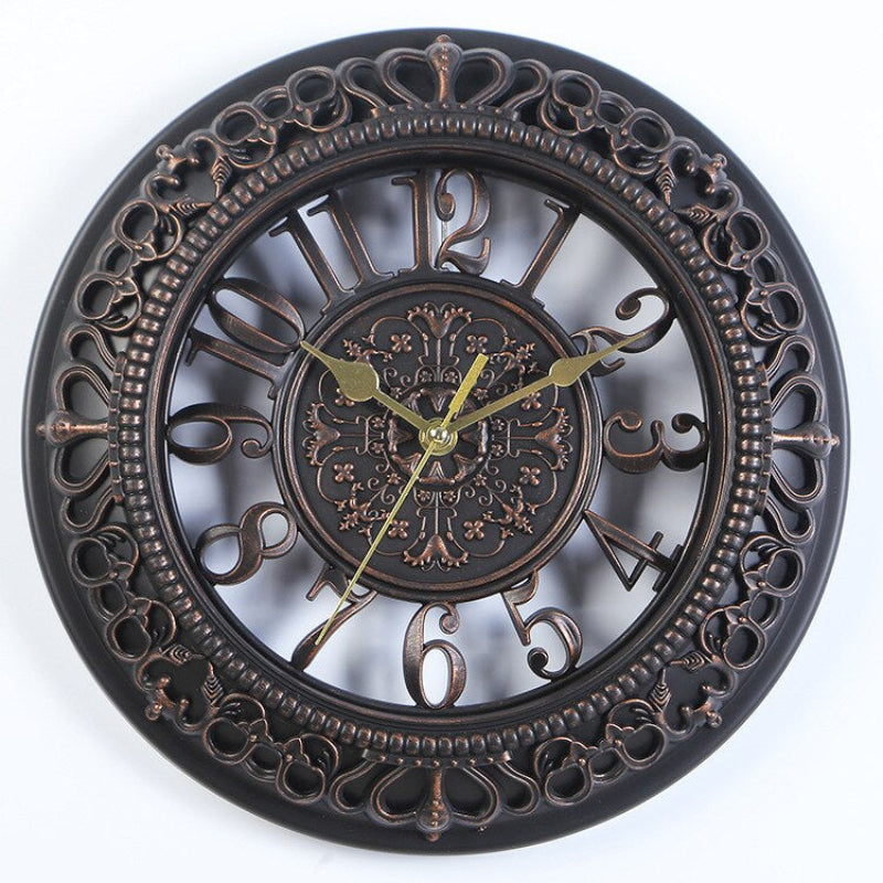 Elegant Vintage Wall Clock with Rich Finishes