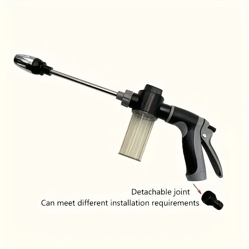 High-Pressure Garden Hose Nozzle Sprayer with Foam Cannon and Comfort Grip