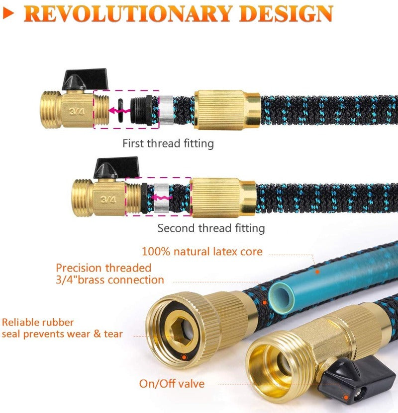 HydraFlow Expandable Garden Hose - Lightweight & Durable