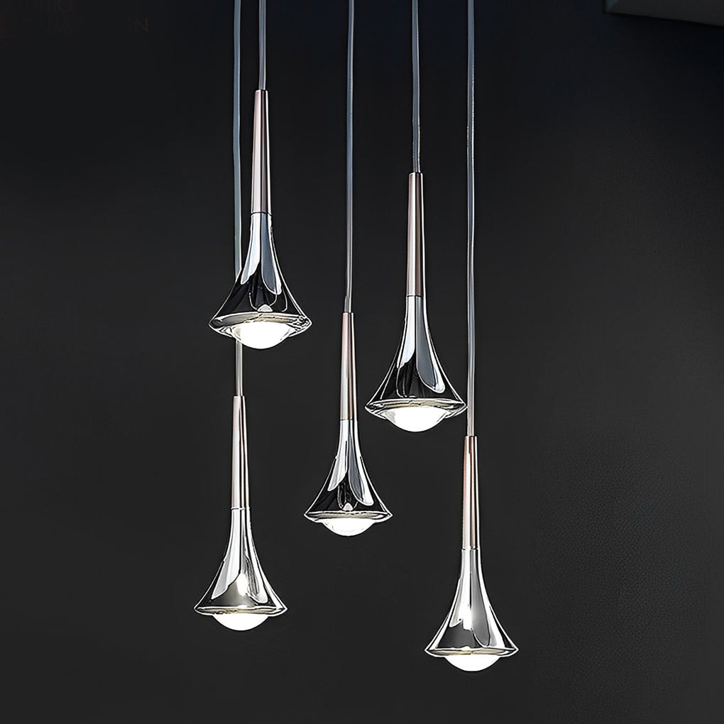 Elysian Glow Teardrop Pendant Light: Modern LED Elegance
