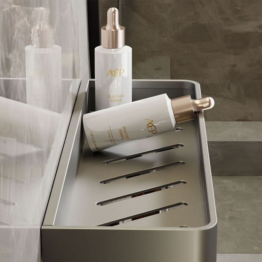 Wall-Mounted Bathroom Shelf with Towel Rack – Stylish Storage Solution