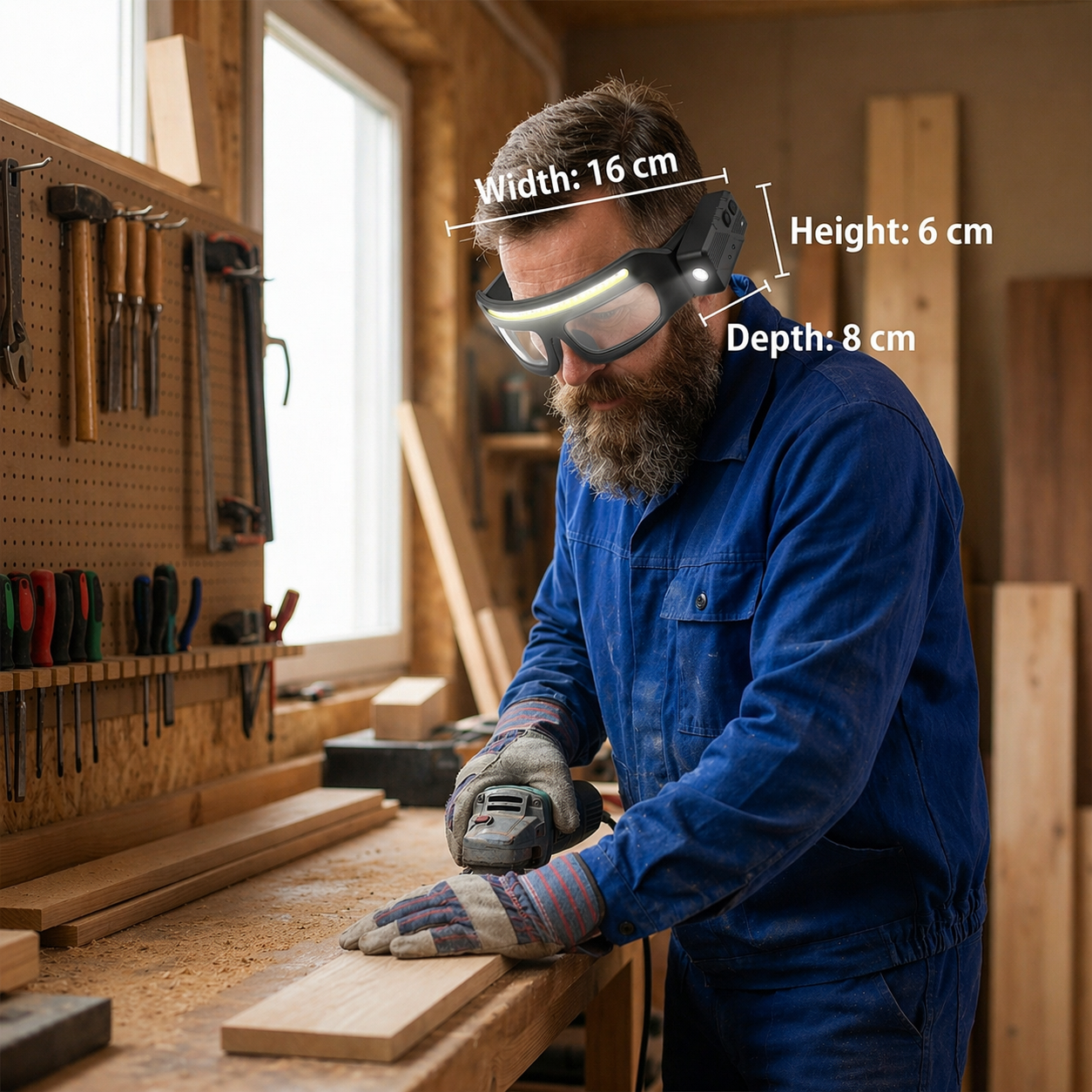 Motion Sensor Work Lamp | Hands-Free | LED Glasses Light