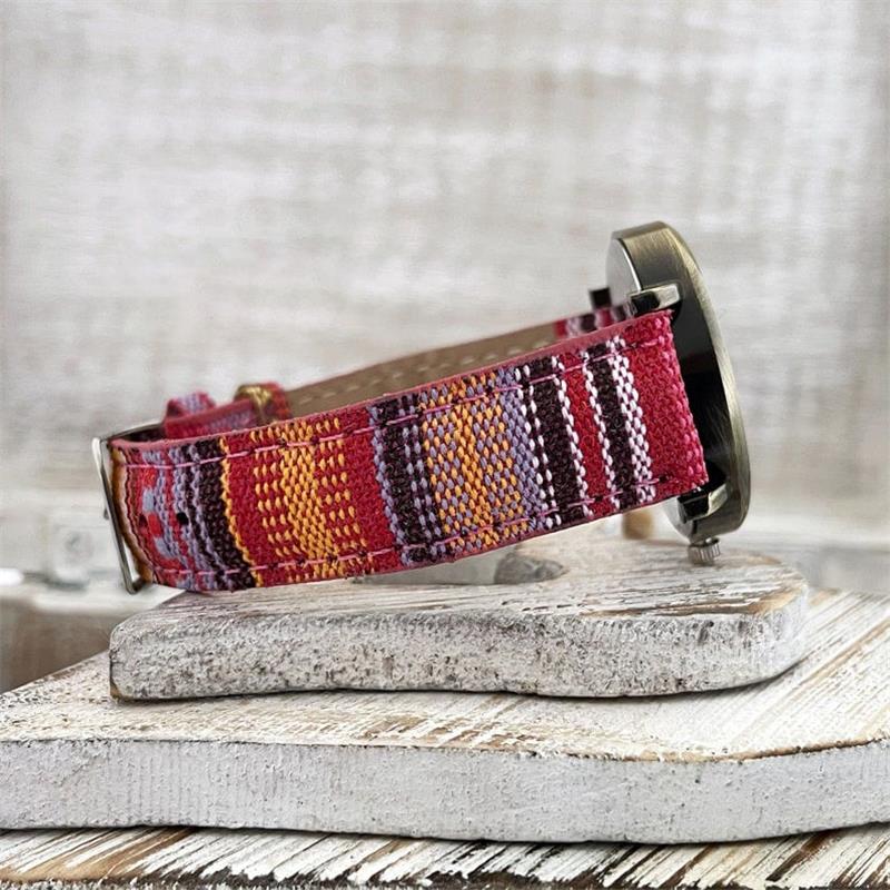 Vintage Watch with Braided Fabric Strap