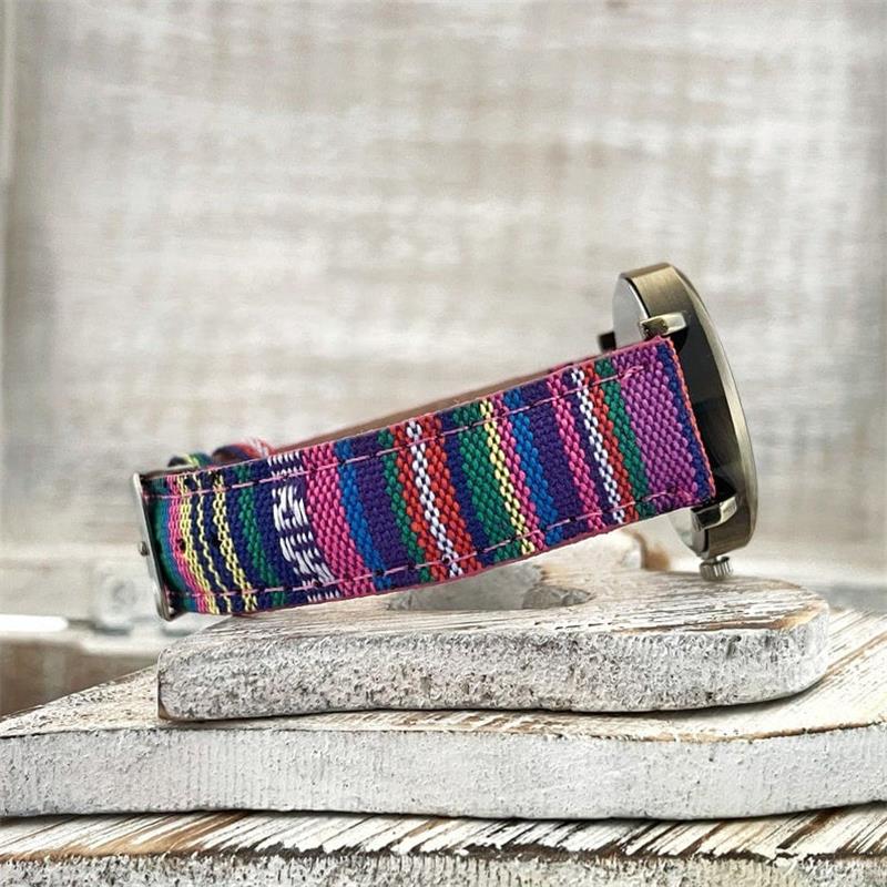 Vintage Watch with Braided Fabric Strap