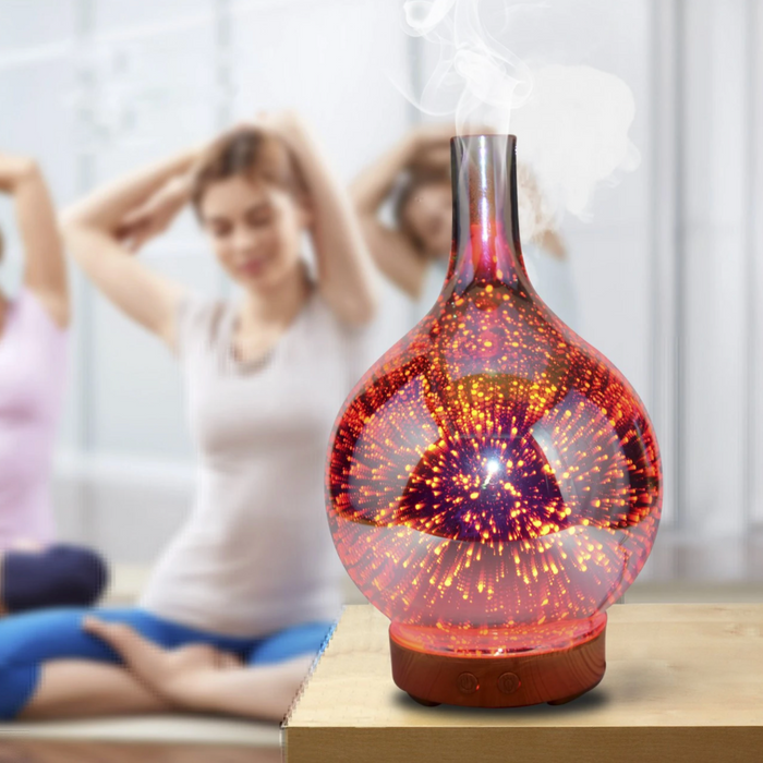 SerenityGlow 3D Crystal Essential Oil Diffuser with LED Ambiance