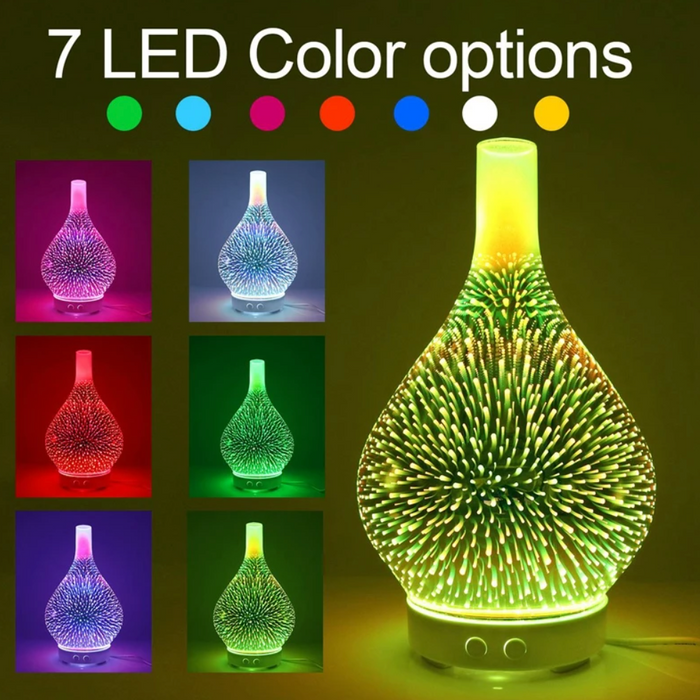 SerenityGlow 3D Crystal Essential Oil Diffuser with LED Ambiance