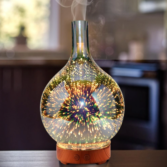 SerenityGlow 3D Crystal Essential Oil Diffuser with LED Ambiance