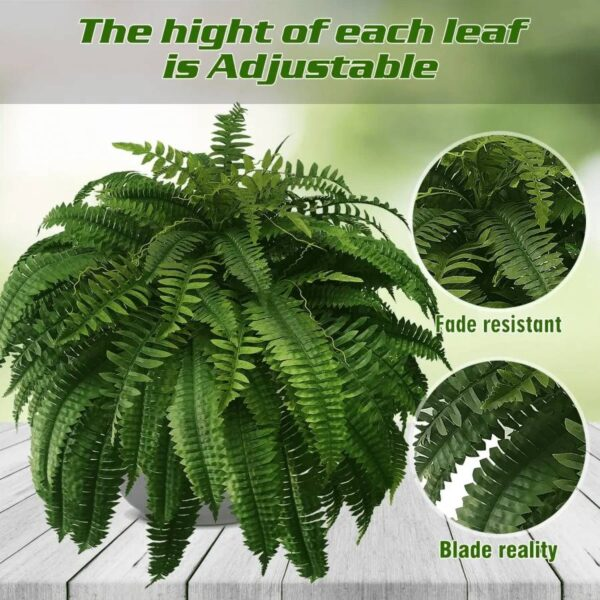 Lifelike UV-Protected Fern for Indoor & Outdoor Elegance