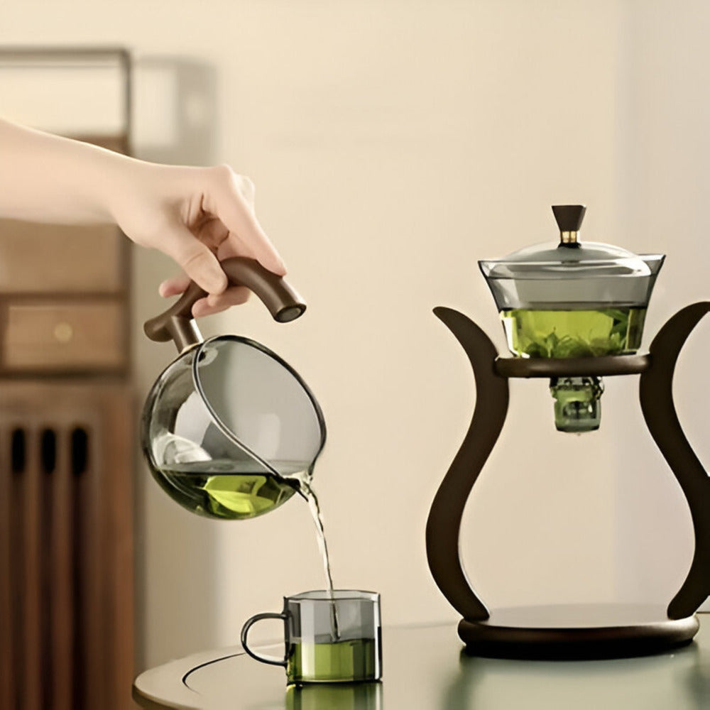 Elegant Drip-Free Glass Teapot Set with Infuser