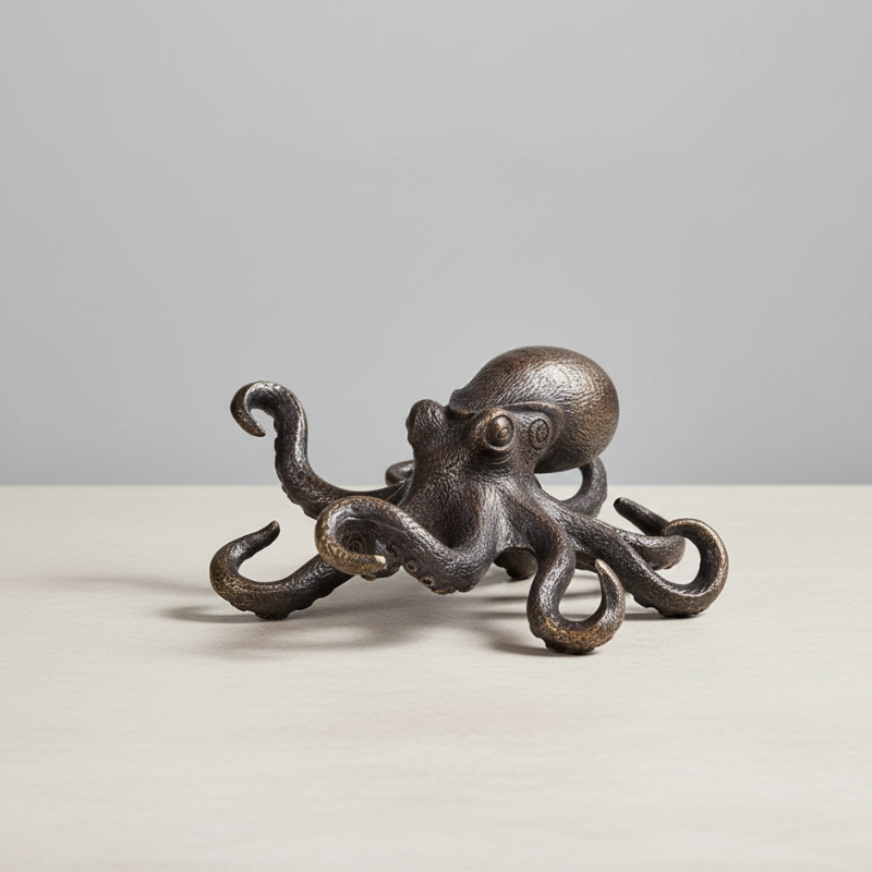 Ocean Elegance – Artisan Copper Octopus Decorative Sculpture