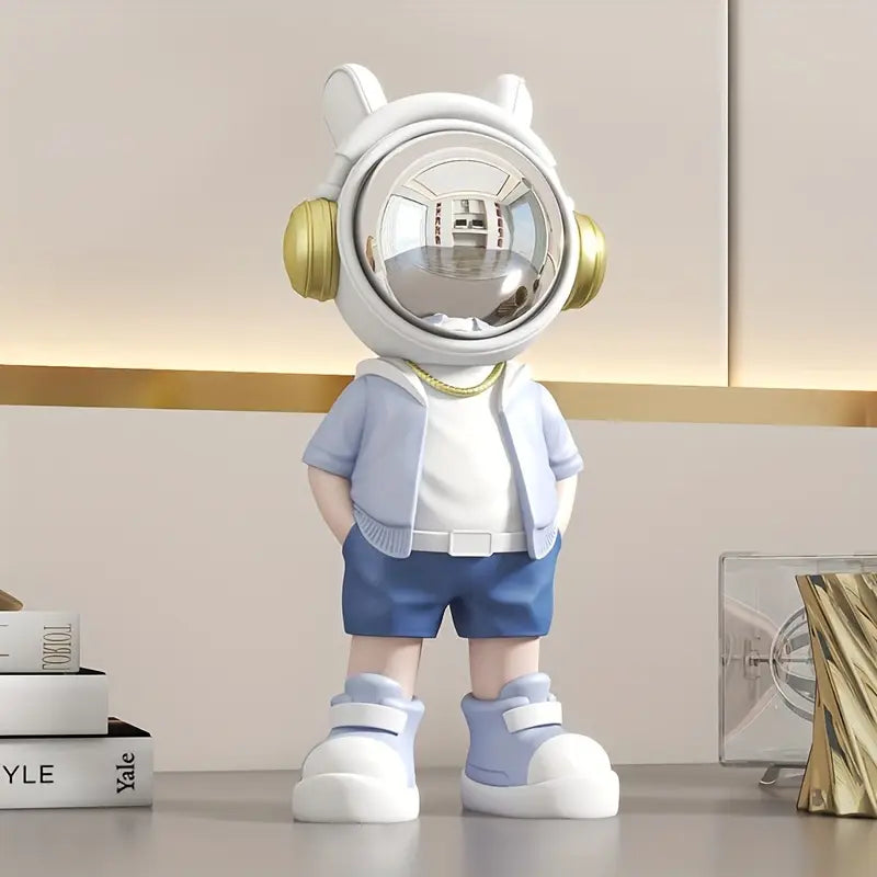 Contemporary Astronaut Sculpture - Glossy Finish for Modern Spaces