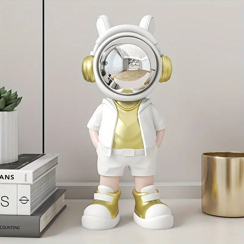 Contemporary Astronaut Sculpture - Glossy Finish for Modern Spaces