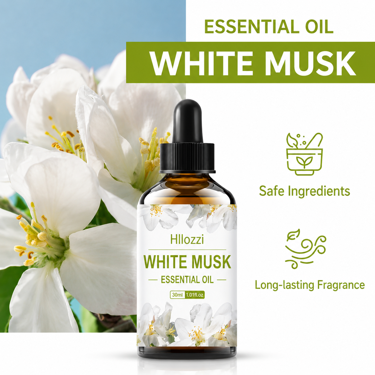Essential Oil | White Musk Fragrance Oil | Long-Lasting Scent & Relaxing Atmosphere