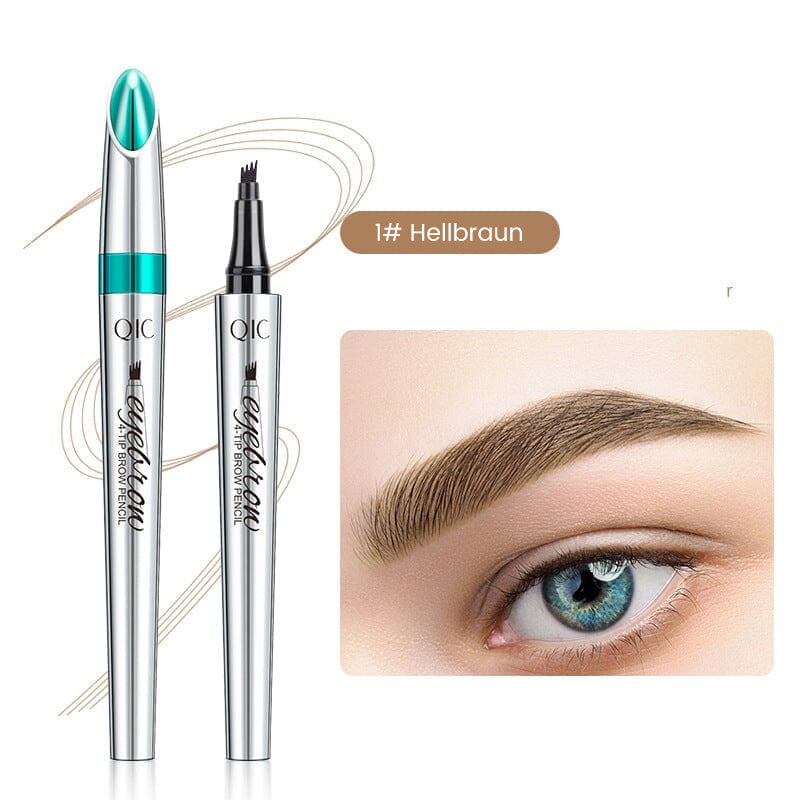 Waterproof 3D Eyebrow Pencil with 4 Fork Tips - Microblading Effect