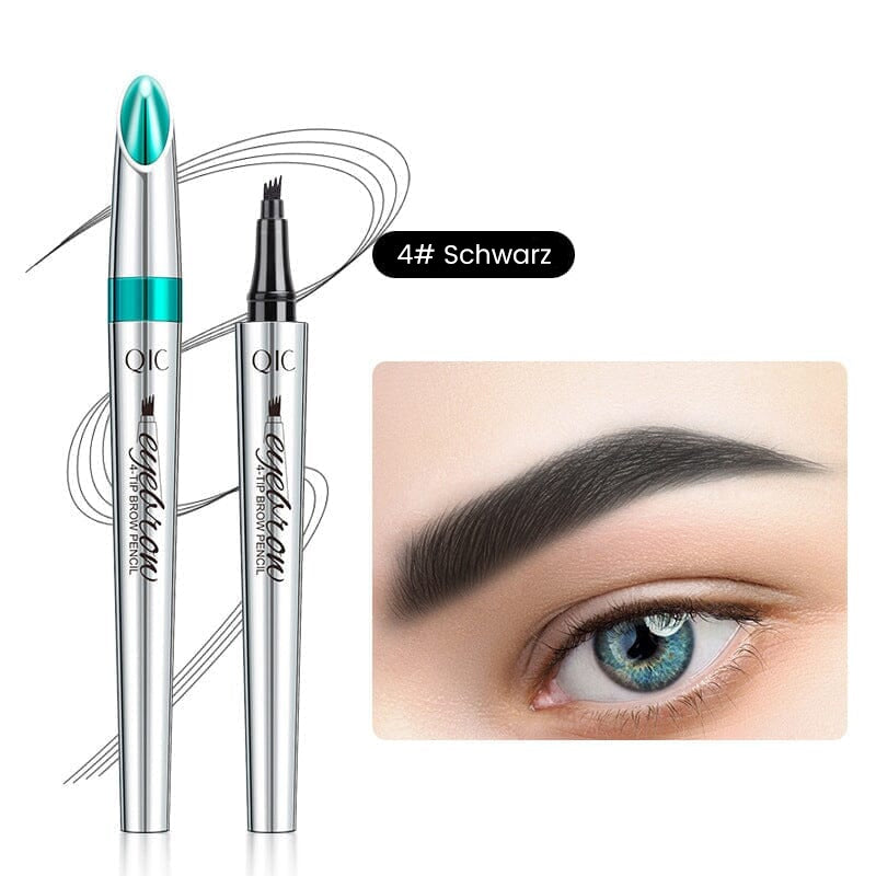 Waterproof 3D Eyebrow Pencil with 4 Fork Tips - Microblading Effect