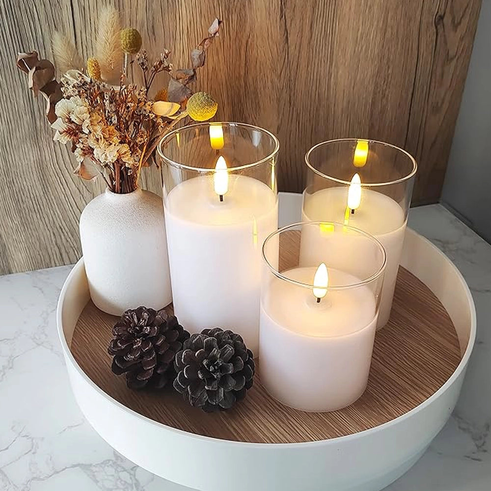 IllumiGlow Remote-Controlled LED Candle Trio