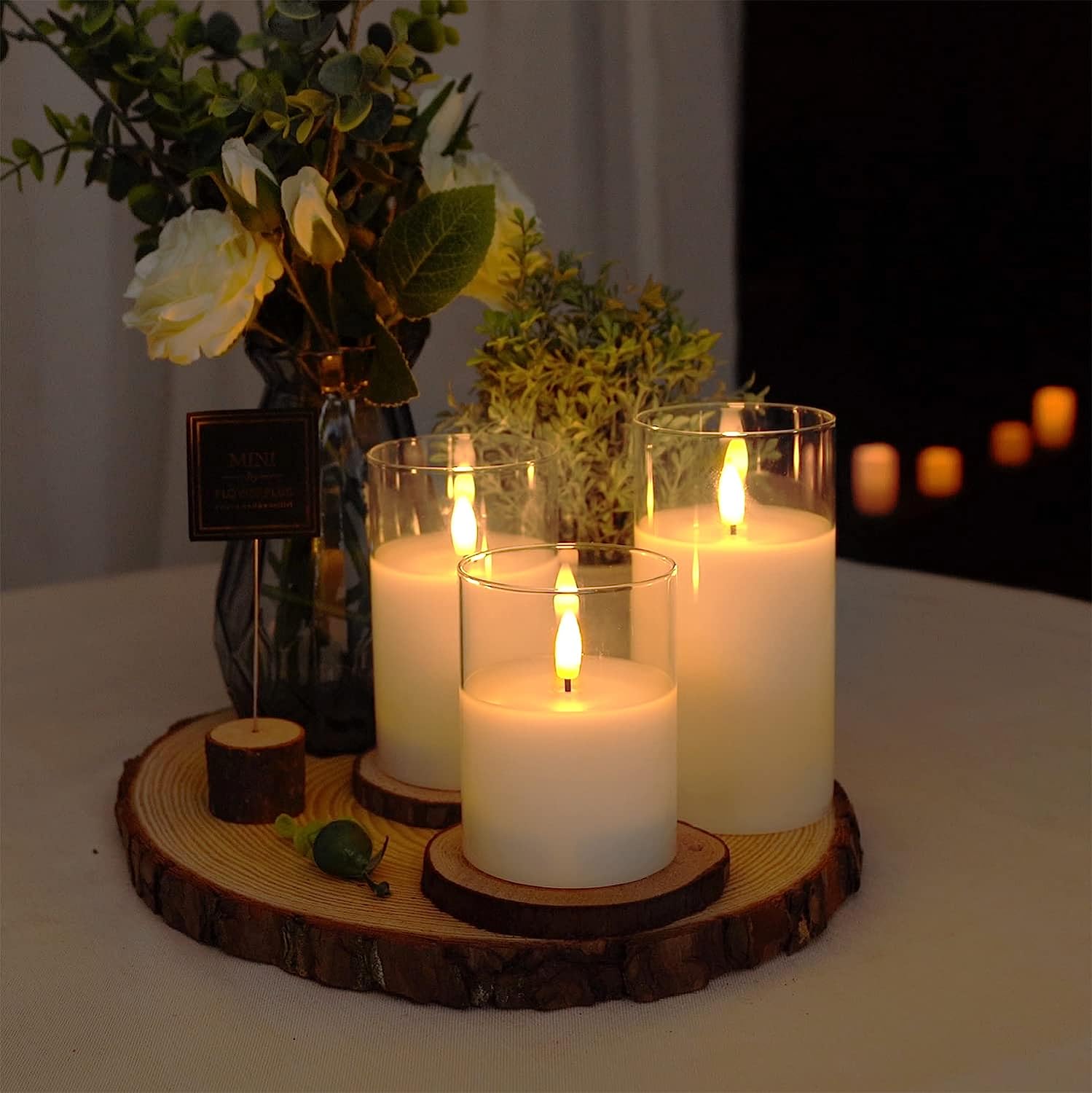 IllumiGlow Remote-Controlled LED Candle Trio